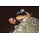 Boulderující Peťa, Osvětimanské skály-Chřiby, říjen 2004 
